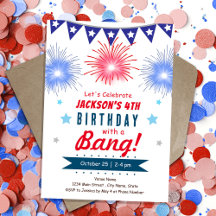 4th of July Kids Summer Firework Birthday