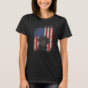 4th Of July Labrador American Flag Patriotic Choco T-Shirt