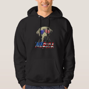 4th Of July Labrador Retriever Merica American Fla Hoodie