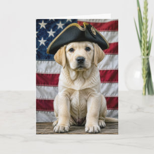 4th of July Labrador Retriever Puppy  Card