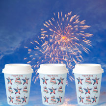4th of July "Land of The Free" Paper Cups