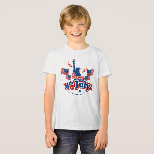 4th of July landmark flag Tri-Blend Shirt