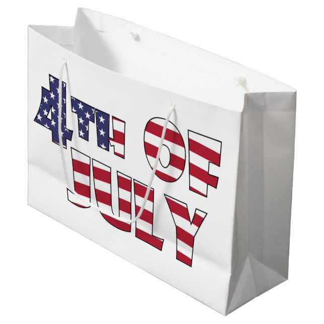4TH OF JULY LARGE GIFT BAG (Front Angled)