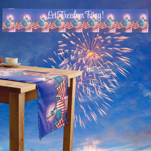 4th of July "Let Freedom Ring" Table Runner