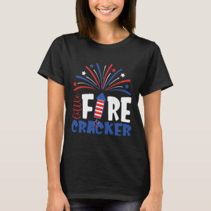 4th Of July Little Firecracker Toddler Outfit Patr T-Shirt