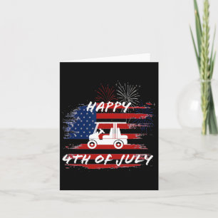4th Of July Looping Parade Holiday Golf Cart Ameri Card