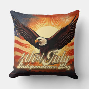 4th of July – Majestic Eagle & Fireworks Tribute🦅 Cushion