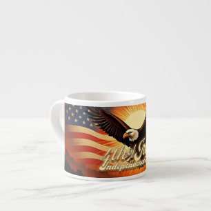 4th of July – Majestic Eagle & Fireworks Tribute🦅 Espresso Cup