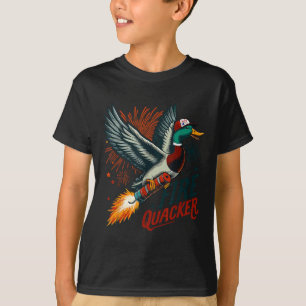 4th Of July Mallard Duck Firequacker Patriotic Fou T-Shirt