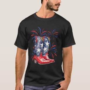 4th of July Memorial Day Holiday Patriotic Cowboy T-Shirt