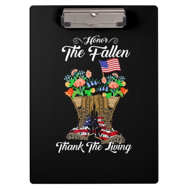 4th Of July Memorial Day Veteran Honour Clipboard (Front)