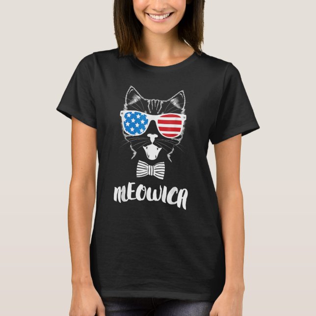 4th Of July Meo Cat T-Shirt (Front)
