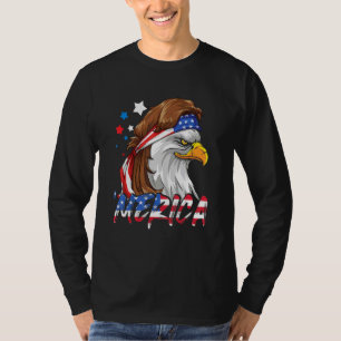 4th Of July Merica Eagle Mullet Usa American Flag  T-Shirt