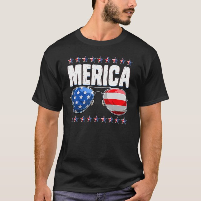 4th of July Merica Sunglasses  Men Women kids T-Shirt (Front)