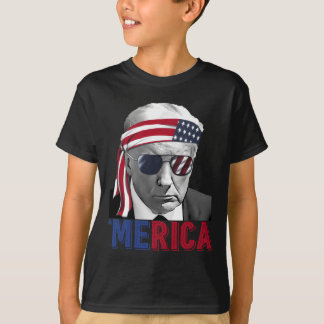 4th Of July merica Trump American Flag Usa  T-Shirt