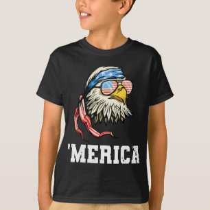 4th Of July Merica Usa Flag Ld Eagle Patriotic Vet T-Shirt