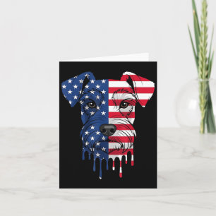 4th of July Miniature Schnauzer Dog AAAmerican Card