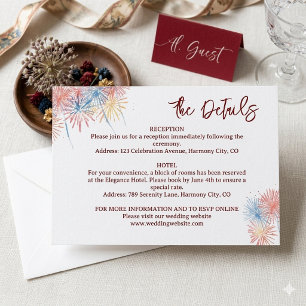 4th of July  minimalist Details Enclosure Card