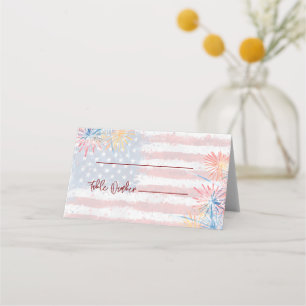 4th of July Minimalist Wedding Place Cards