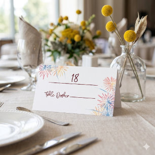 4th of July Minimalist Wedding Place Cards