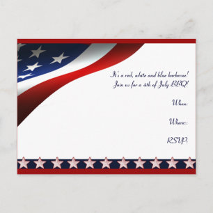 4th of July Modern Stars and Stripes Forever Flag Postcard