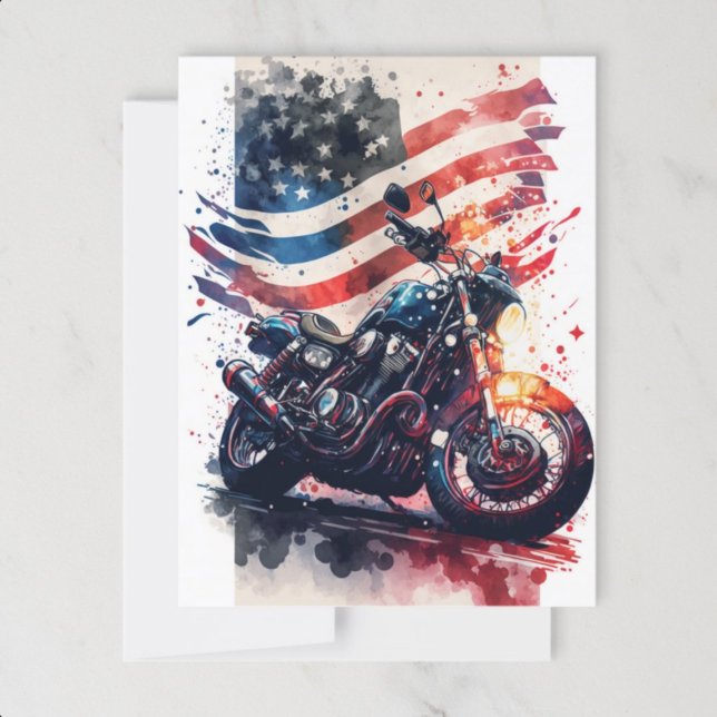 4th of July Motorcycle Postcard (Creator Uploaded)