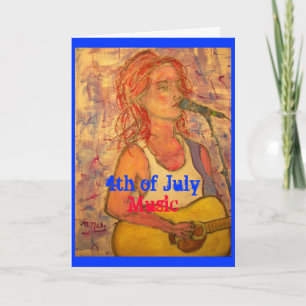 4th of July Music(fireworks time) Card