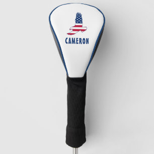 4th Of July Name USA Flag American Eagle America Golf Head Cover