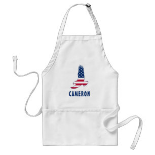 4th Of July Name USA Flag American Eagle America Standard Apron