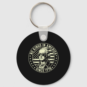 4th Of July No Kings In America George Washington Key Ring