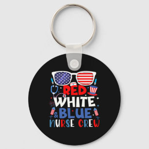 4th Of July Nurse Crew Fireworks Patriotic Nurse Key Ring