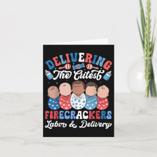 4th Of July Nurse Labour &amp; Delivery Patriotic  Card