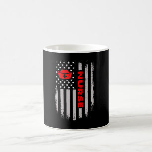 4th Of July Nurse Usa Flag Coffee Mug