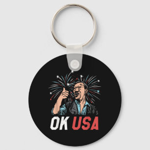 4th Of July Ok Usa Bloodsport Key Ring