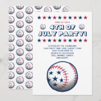 4th of July Party Baseball
