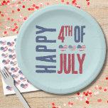 4th Of July Party Cute American Flag Patriotic Paper Plate<br><div class="desc">Cute Patriotic USA American Flag Heart 4th Of July Paper Plates!  Features cute distressed looking American Flag hearts to make up a fun red,  white,  and blue image!  Customise the colours of the background and fonts if you'd like! Celebrate the stars and stripes with this summer party theme.</div>