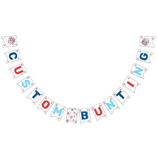 4th of July Party Decorations Birthday Custom Bunting