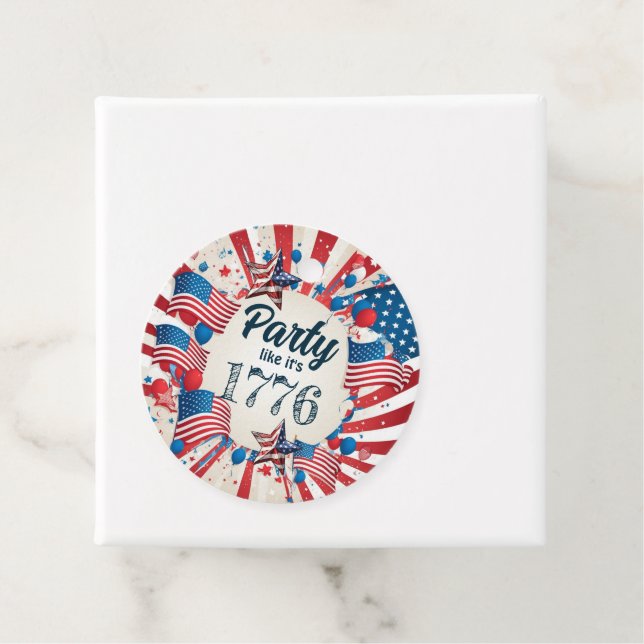 4th of July Party  Favour Tags (In Situ)