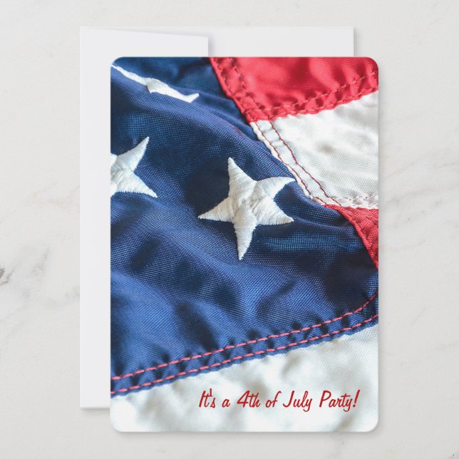 4th of July party flag Invitation (Front)