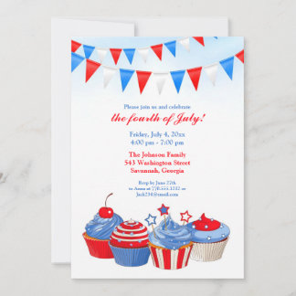 4th of July Party Food Invitation