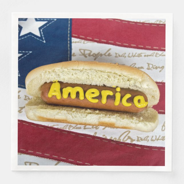 4th of July party hot dog Napkin (Front)