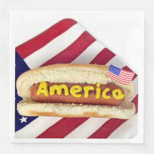4th of July party hot dog Napkin