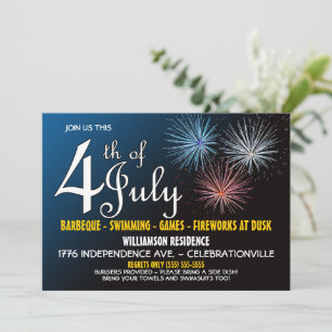4th of July Party Invitation