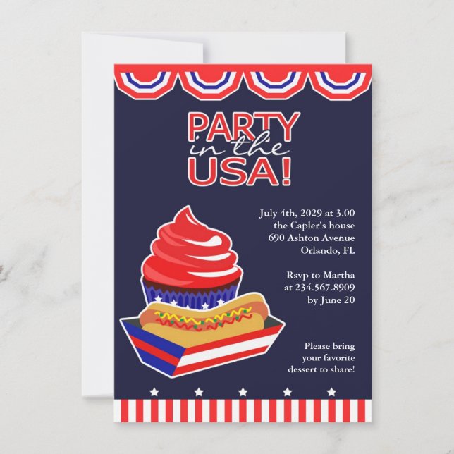 4th of July Party Invitation (Front)