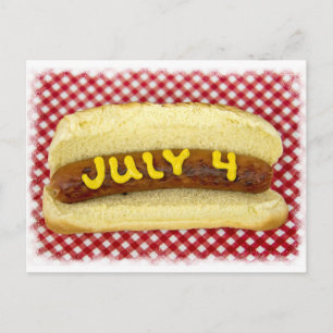 4th Of July Party Invitation Postcard