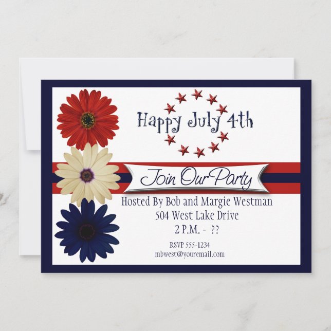 4th of July Party Invitations (Front)