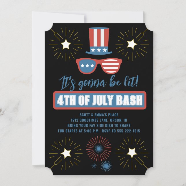 4th of July Party Invitations (Front)