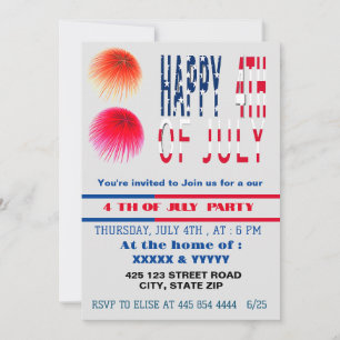 4th of July party invitations Invitation