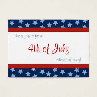 4th of July Party Invite Profile Card