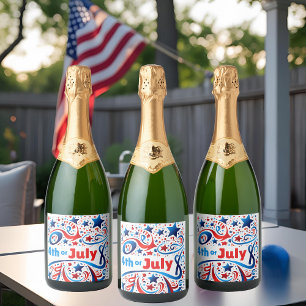4th of July Party Labels   USA Stars & Stripes
